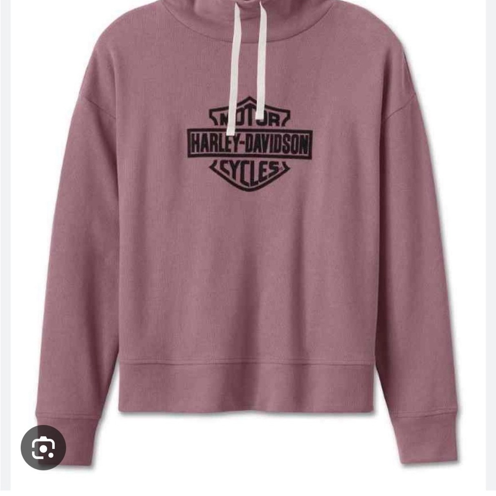 Harley-Davidson Women’s Bar & Shield Funnel Neck, Mauve, Brand New- Size M